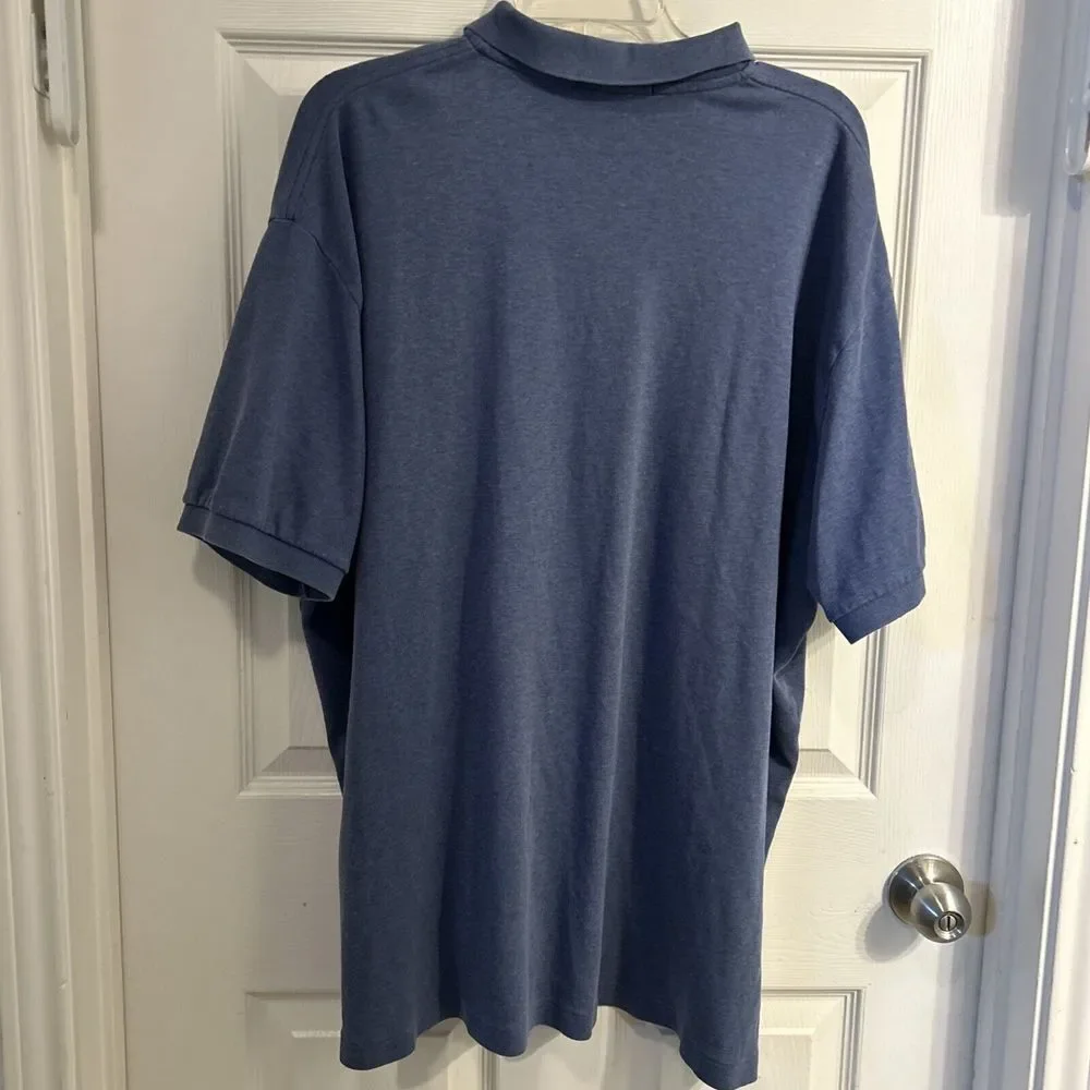 Polo by Ralph‎ Lauren Blue Solid Polo Shirt with Logo XXL